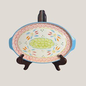 Temp-tations Old World Springfetti Oval Serving Platter - 13.25"